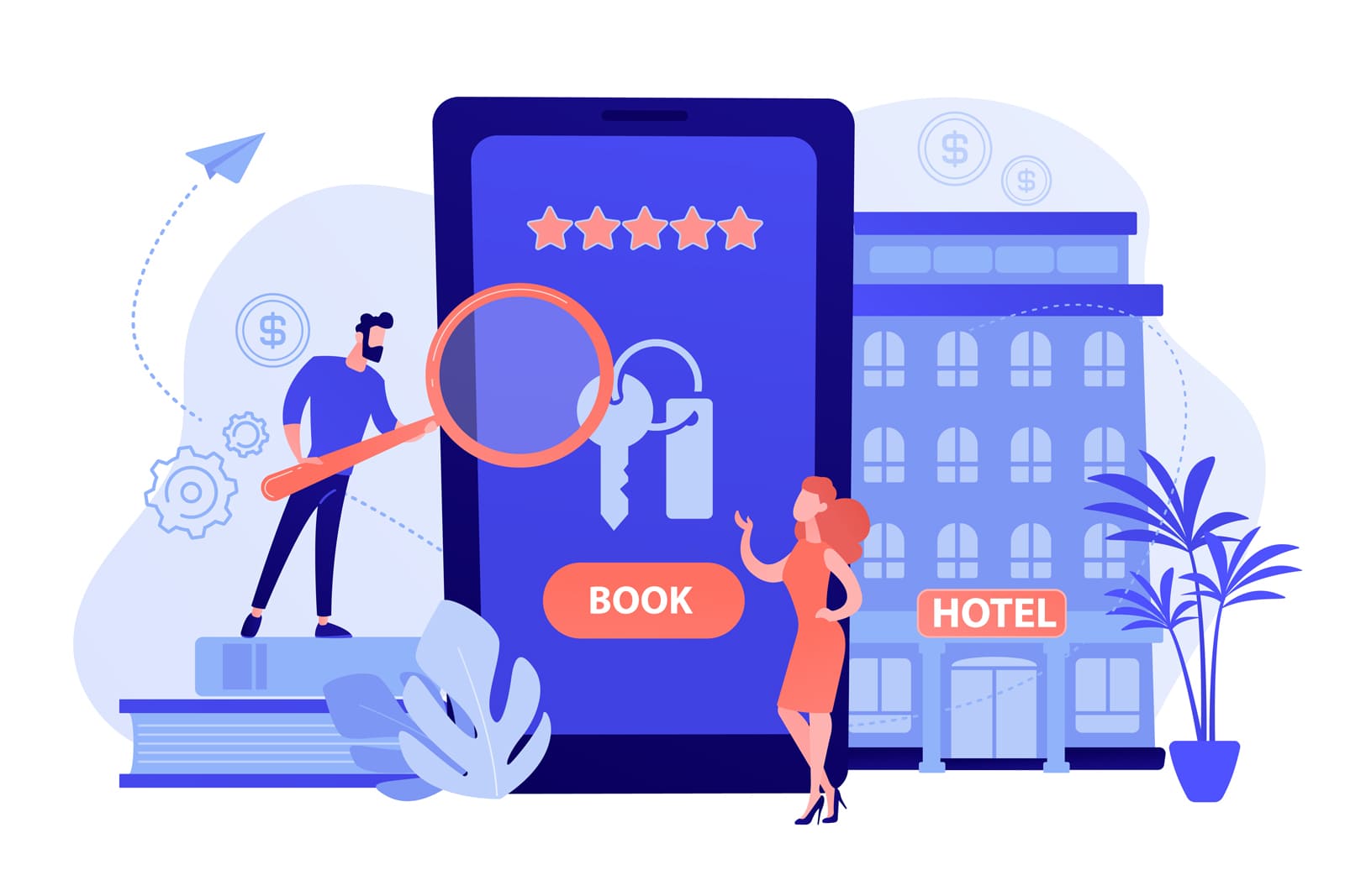 Snapshot of booking a hotel room using a bed and breakfast website design.