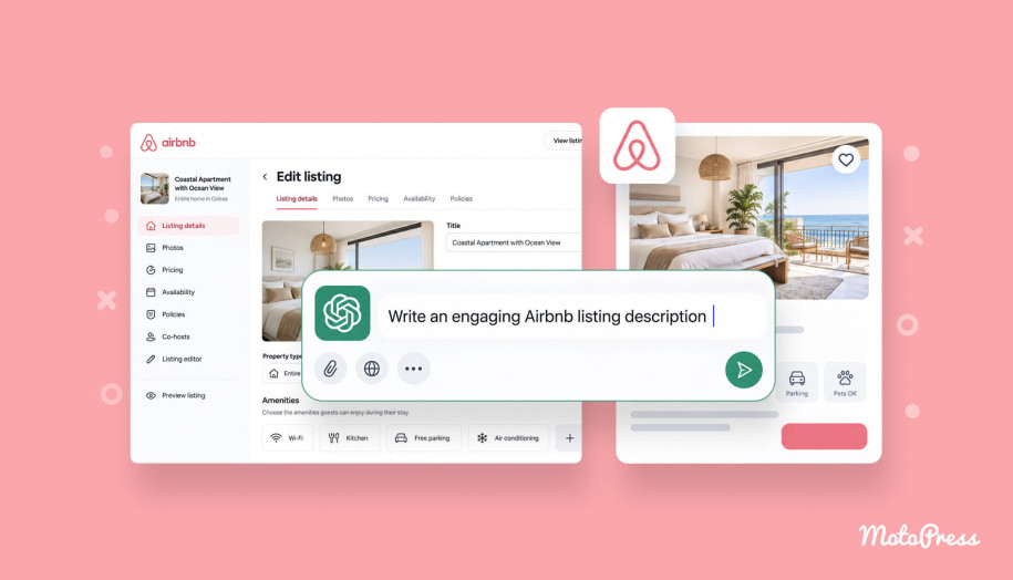 An image showing an optimization process for an Airbnb listing.