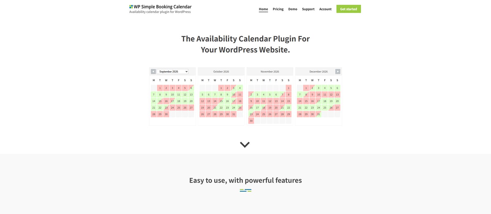 Graphic of WP Simple Booking Calendar, an Airbnb WordPress plugin that displays multiple calendars.