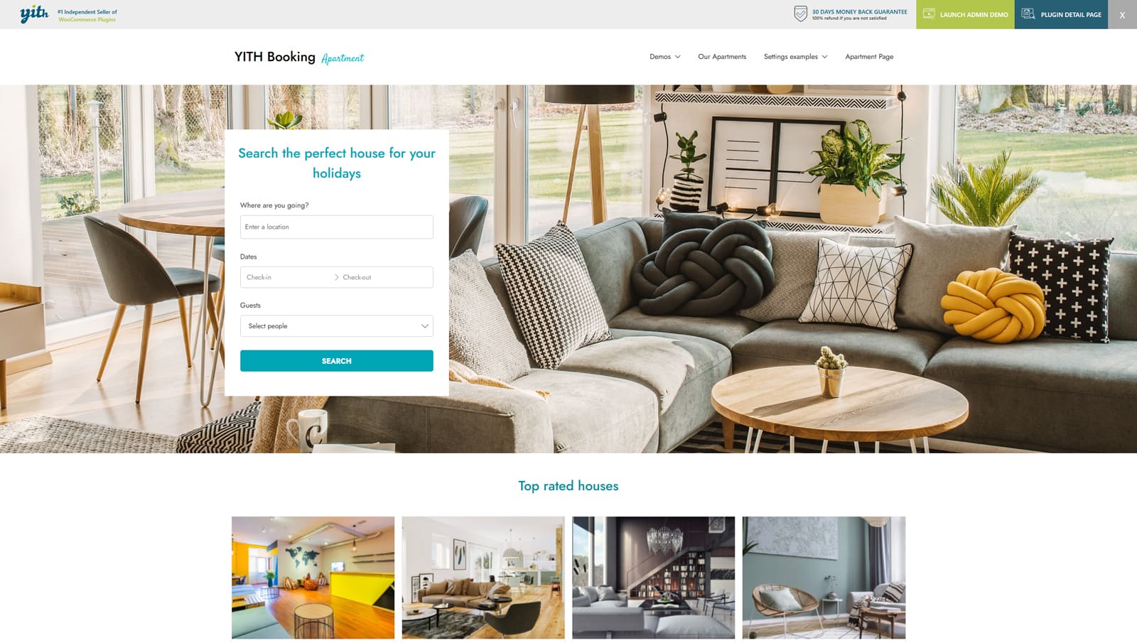 Illustration of YITH Booking & Appointments for WooCommerce, an Airbnb WordPress plugin with advanced price rules.