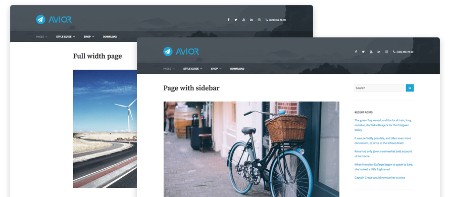 page templates avior