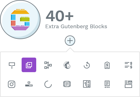 Access to 40+ Extra Gutenberg Blocks