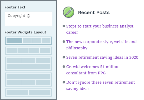 Create a Custom Layout for Footer